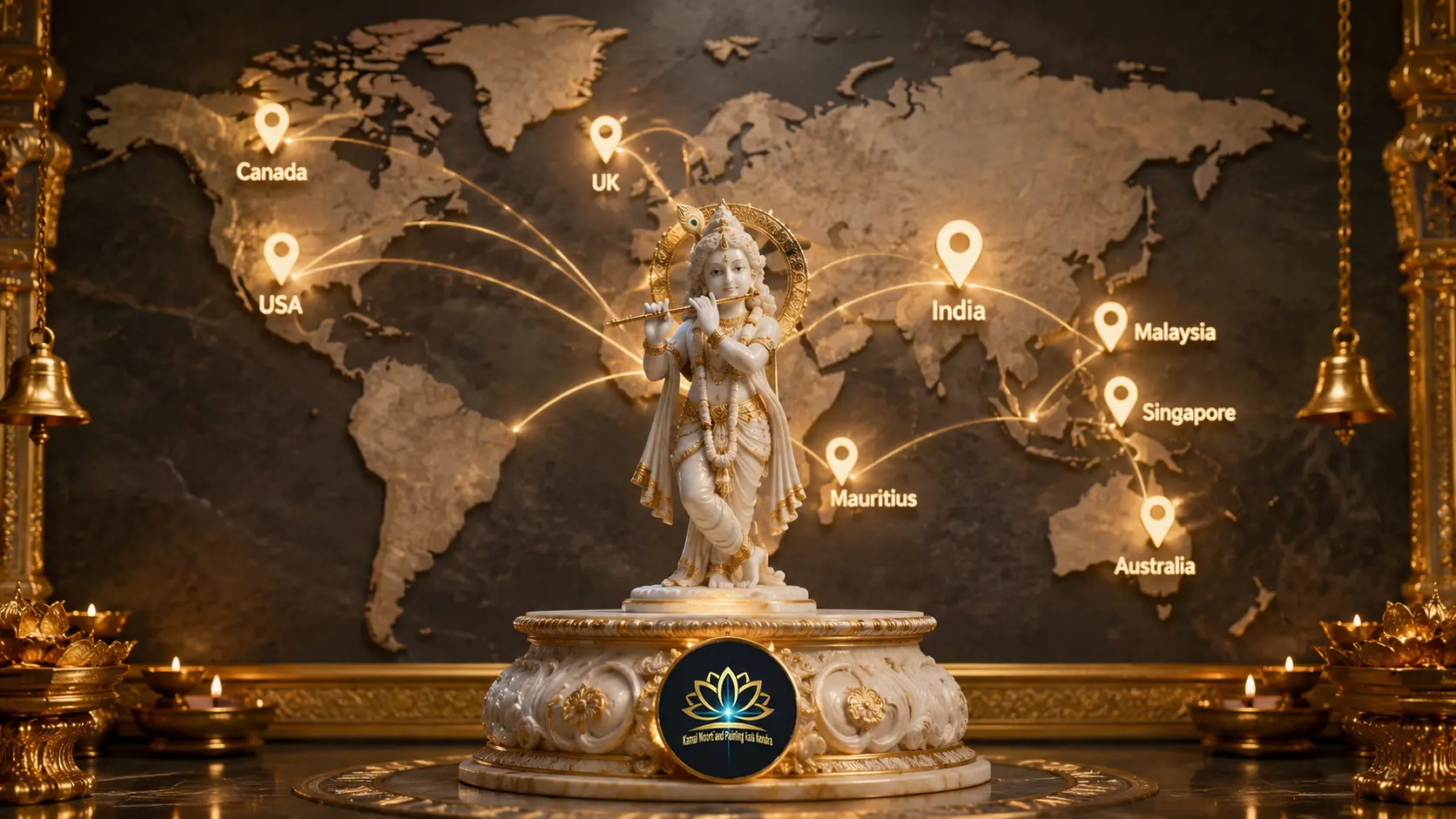 Krishna Statue Global Art Showcase