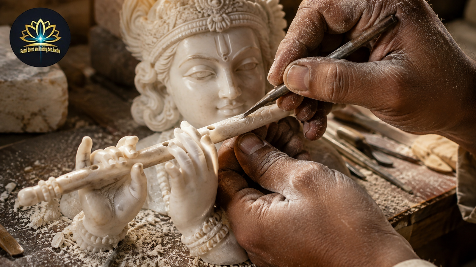 Krishna flute statue