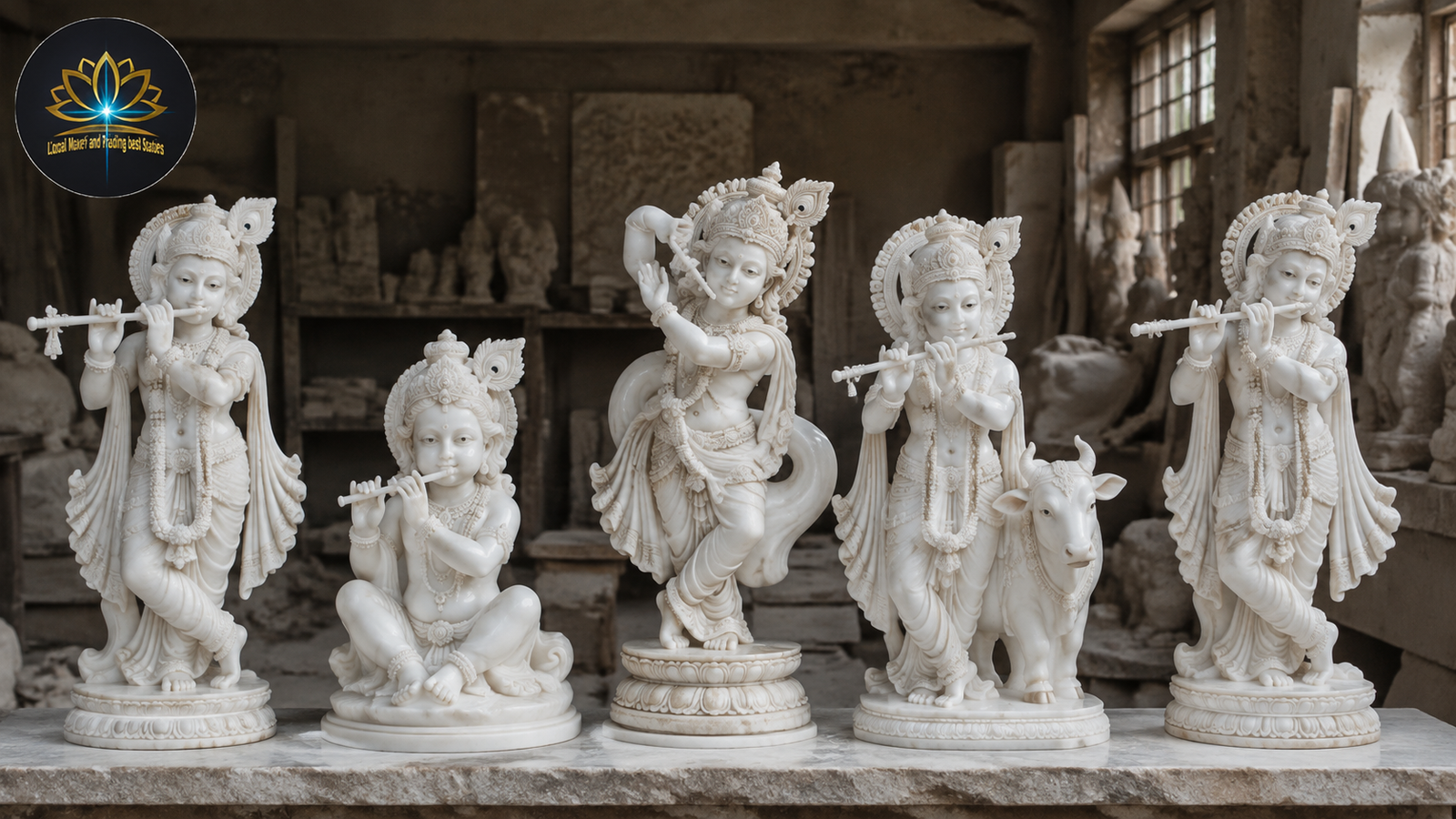 Krishna statue poses
