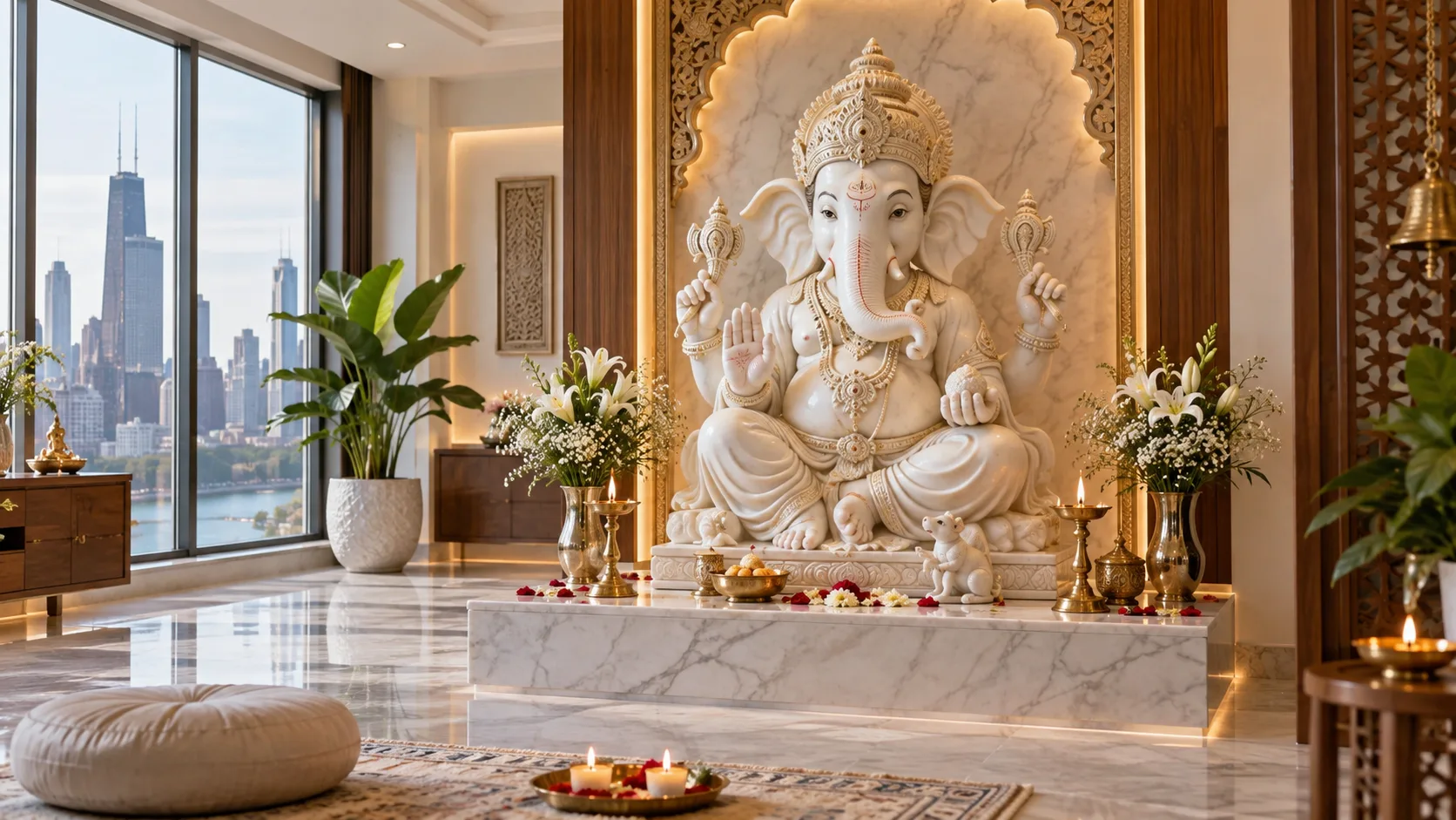 Ganesh Marble Statue Manufacturing Chicago Statues World
