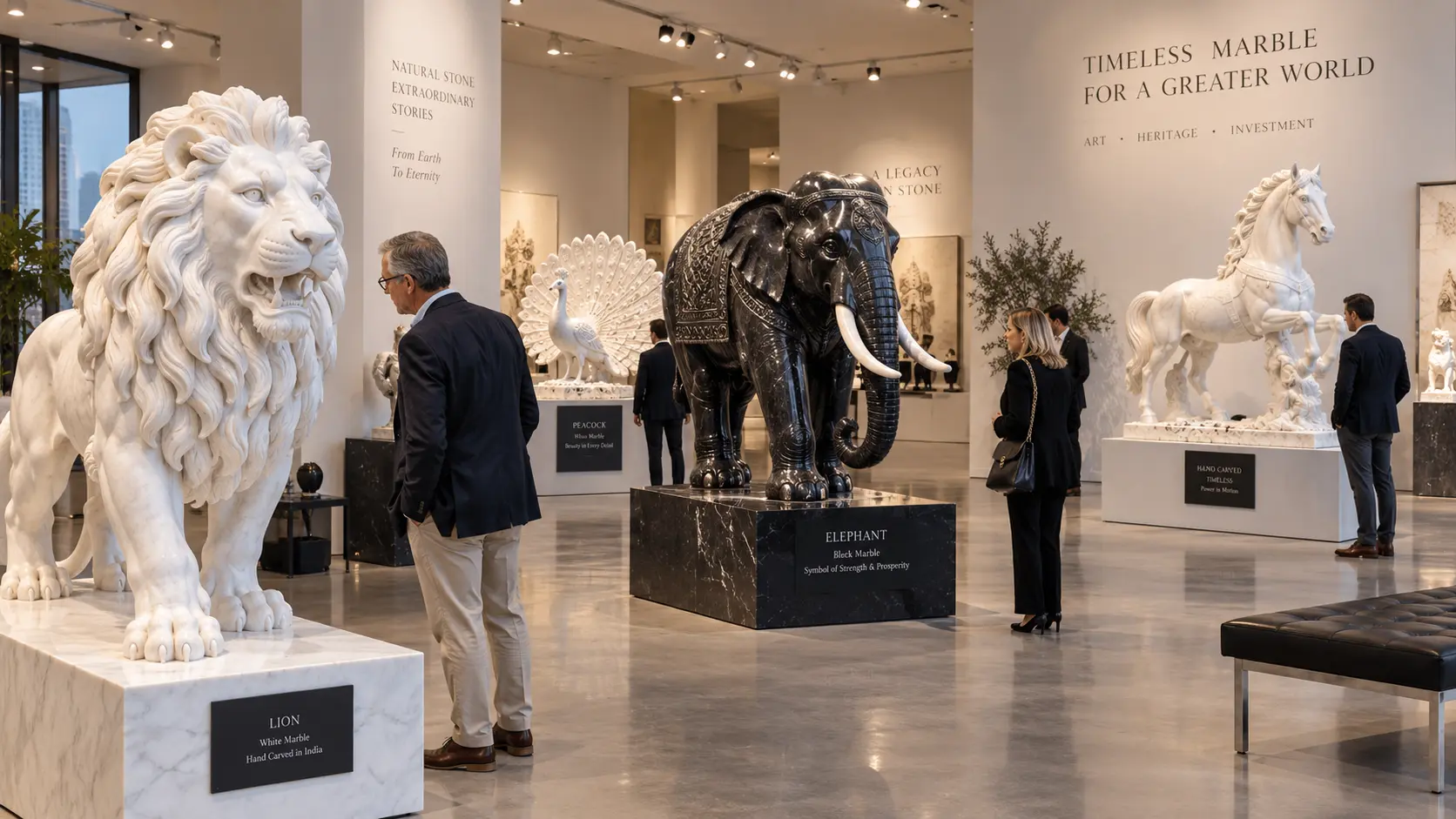Hand-Carved Marble Animal Sculptures Quality and Symbolism for American Homes