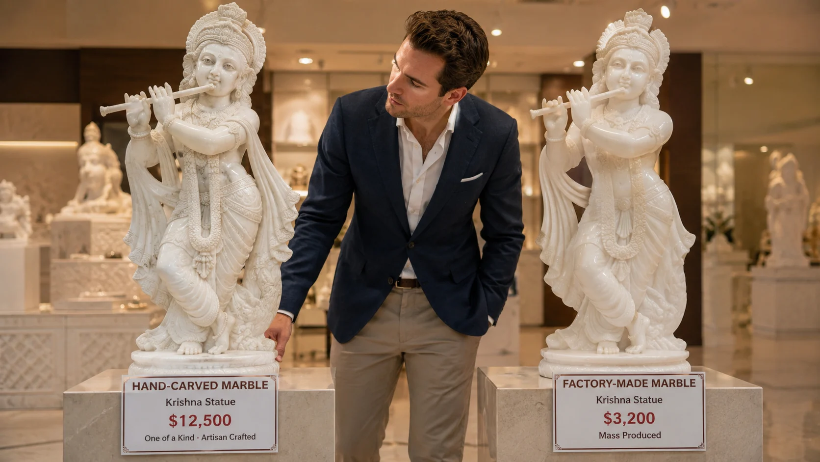 Hand-Carved Marble vs Factory-Made Statues Quality, Craftsmanship, and Investment Guide
