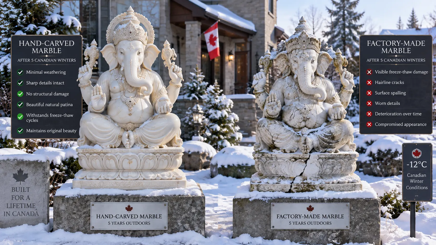 Hand-Carved vs Factory Marble Quality Differences for Canadian Homes