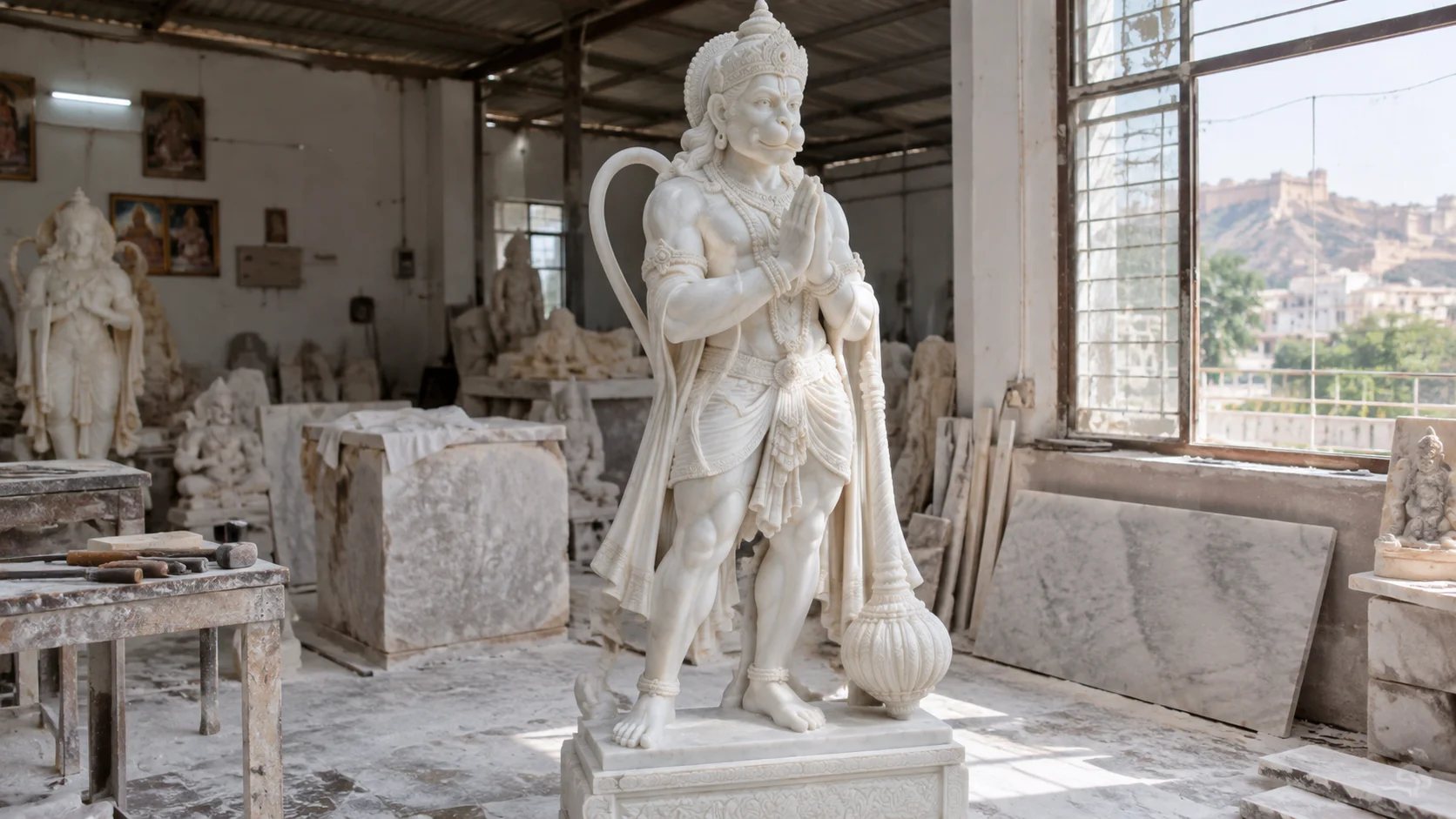 Hanuman marble moorti manufacturing Chennai
