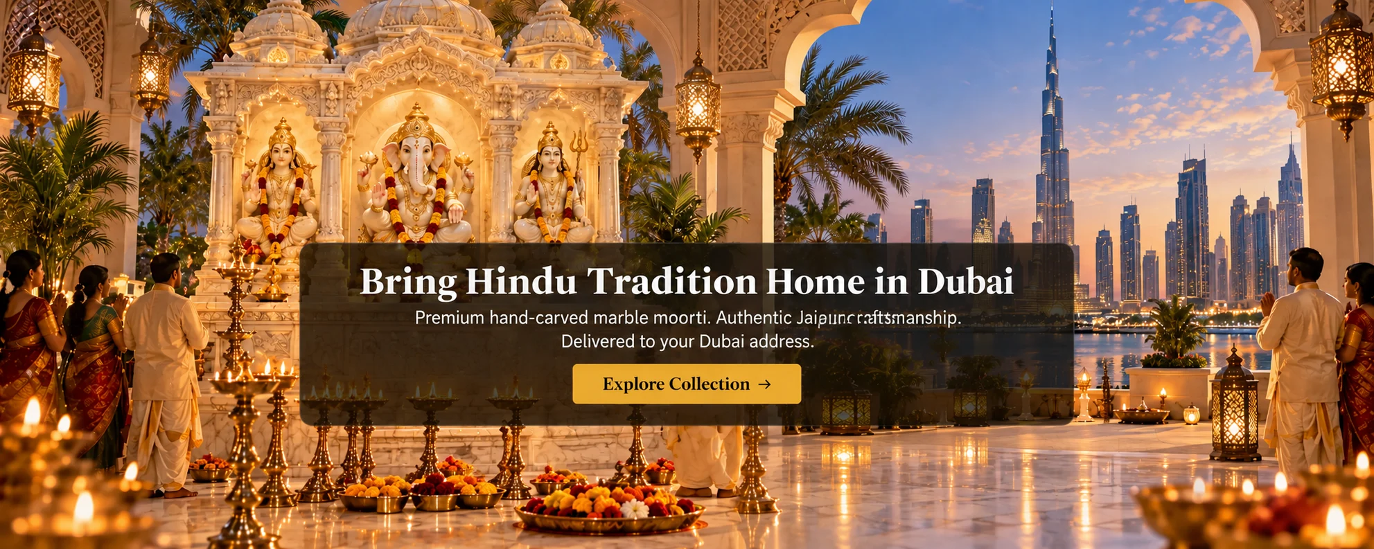 Hindu Tradition in Dubai Temple Glow 1