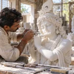Krishna Marble Statue Manufacturing Atlanta Kamal Moorti