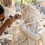 Krishna Marble Statue Manufacturing Quebec Kamal Moorti