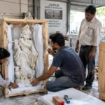 Krishna marble moorti manufacturing Ambala
