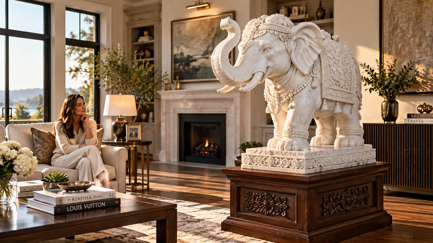 Marble Elephant Sculptures Stability, Wisdom, and Home Integration for American Homes