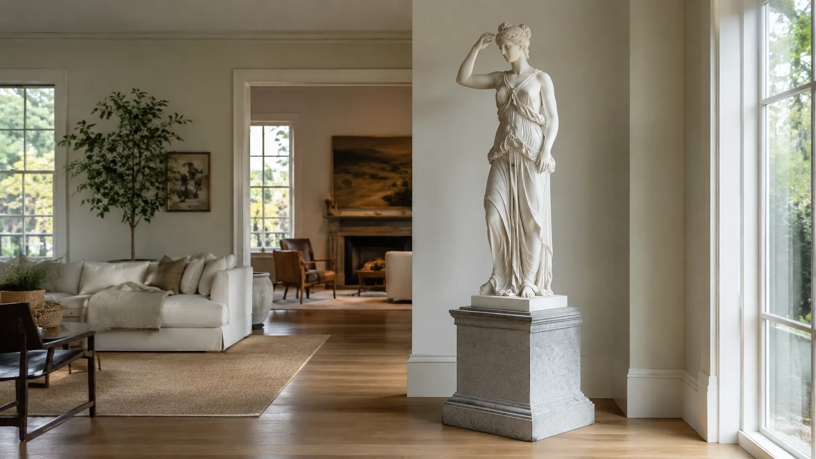 Marble Statue Sizes Space Planning for American Homes