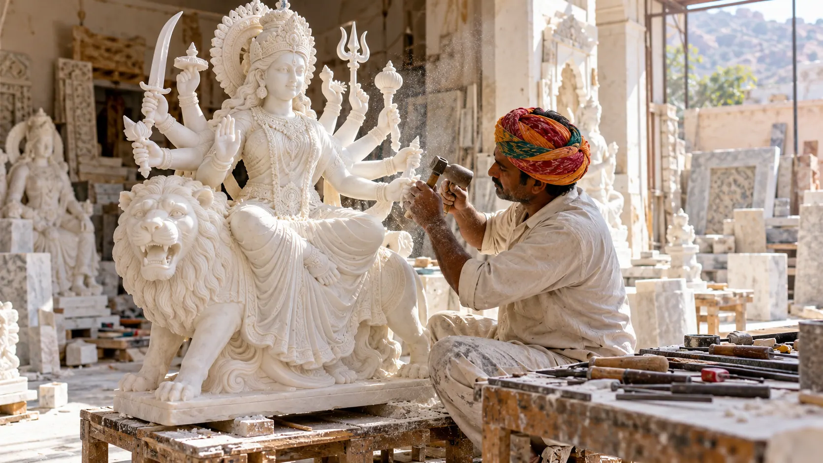 Durga Statue Manufacturing Victoria BC Kamal Moorti