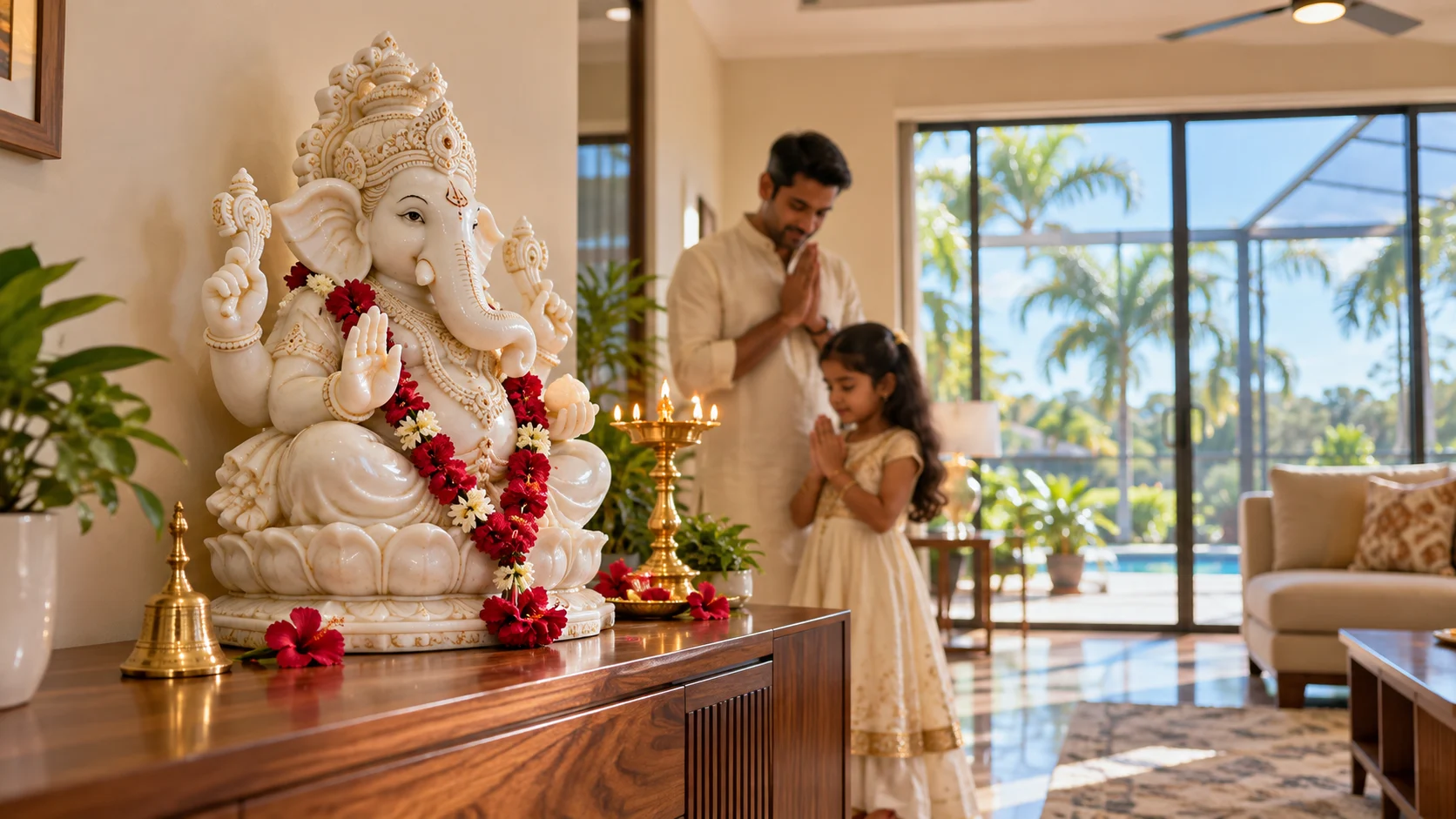 Ganesh Marble Statue Manufacturing Orlando Kamal Moorti