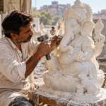 Ganesh Marble Statue Manufacturing Regina Kamal Moorti