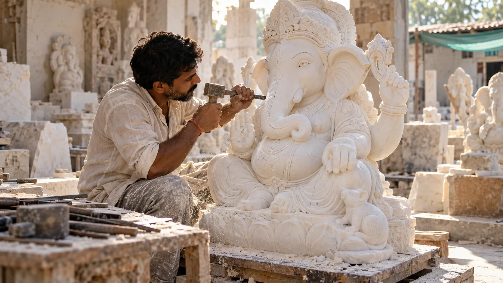 Ganesh Statue Manufacturing Philadelphia Kamal Moorti