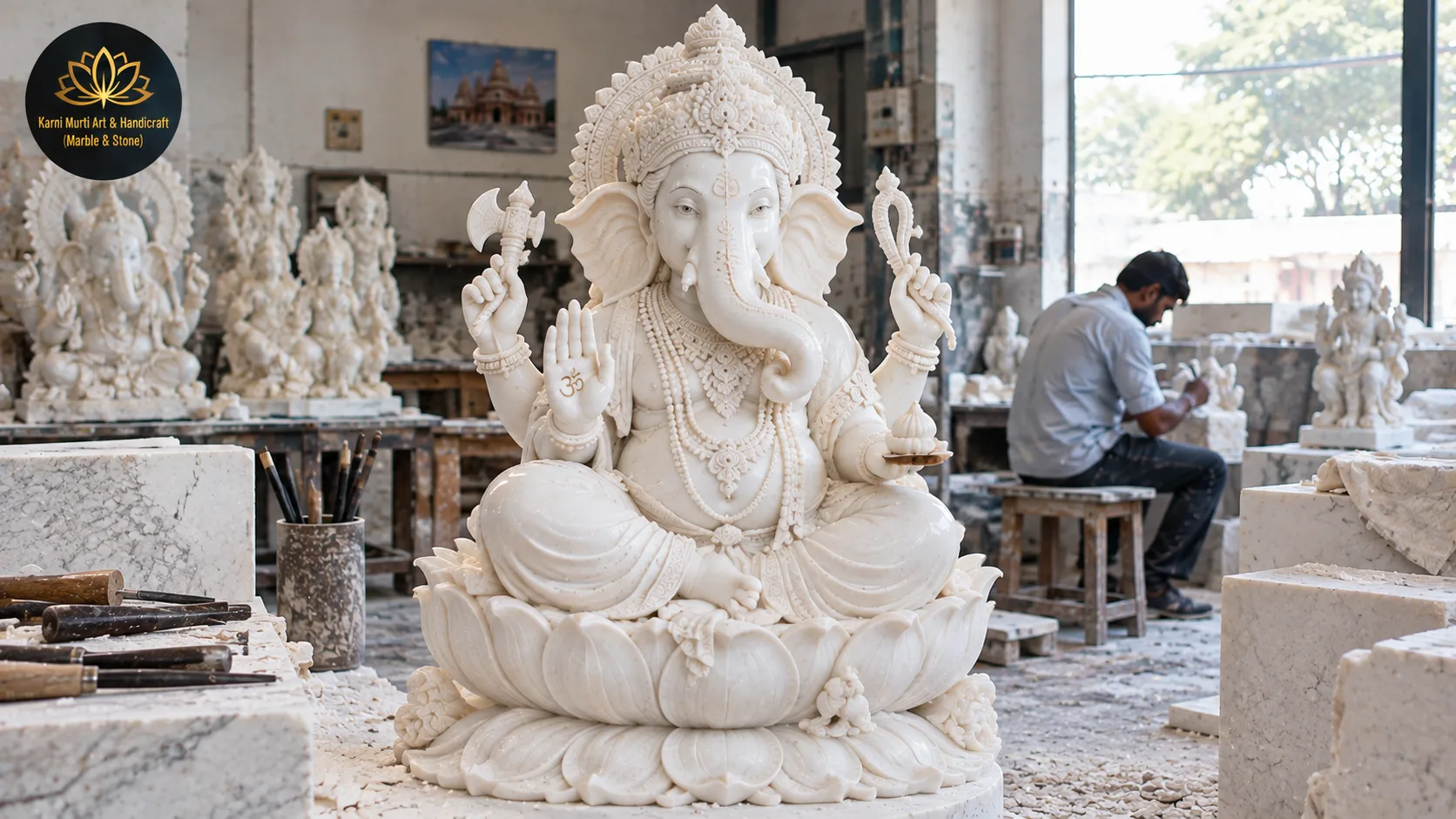 Ganesh marble moorti manufacturing Bangalore