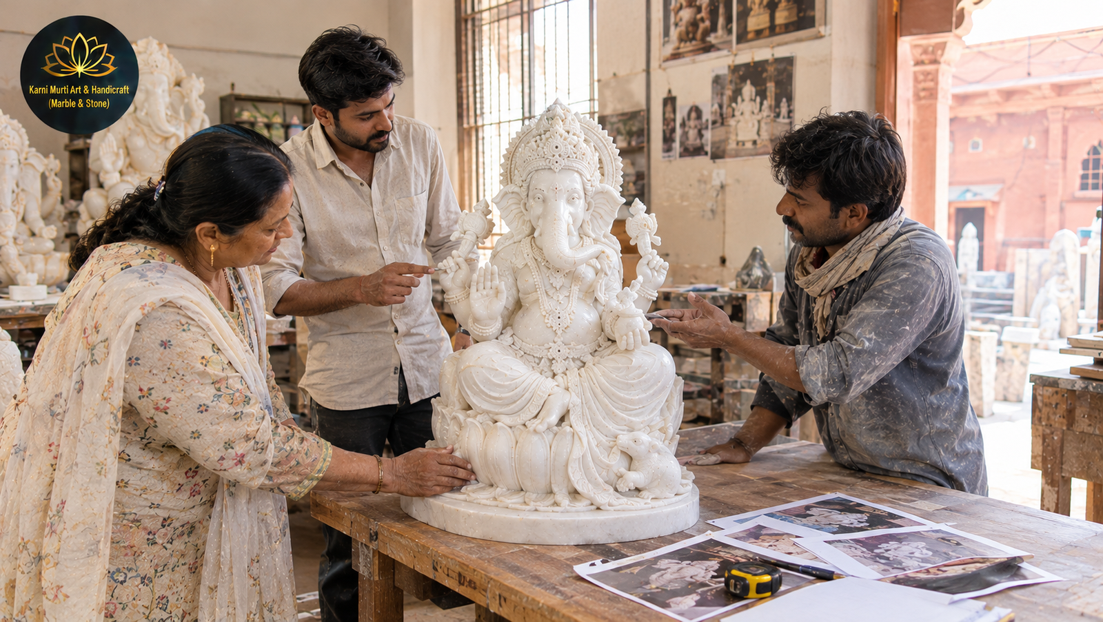 Ganesh marble moorti manufacturing Jaipur