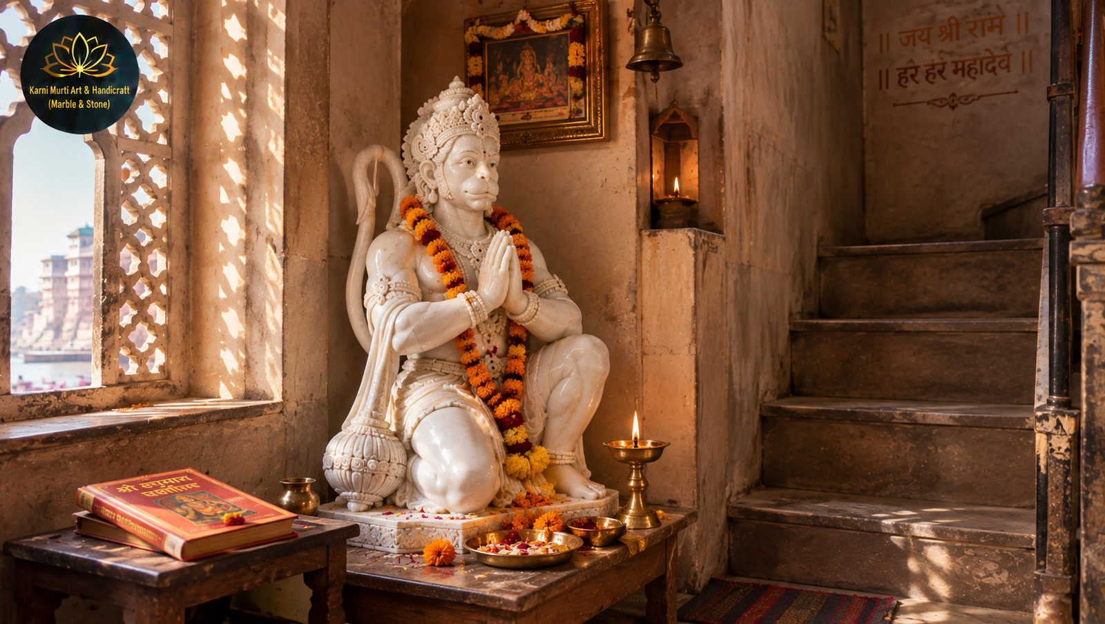 Hanuman marble moorti manufacturing Varanasi
