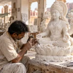 Lakshmi Marble Statue Manufacturing Miami Kamal Moorti