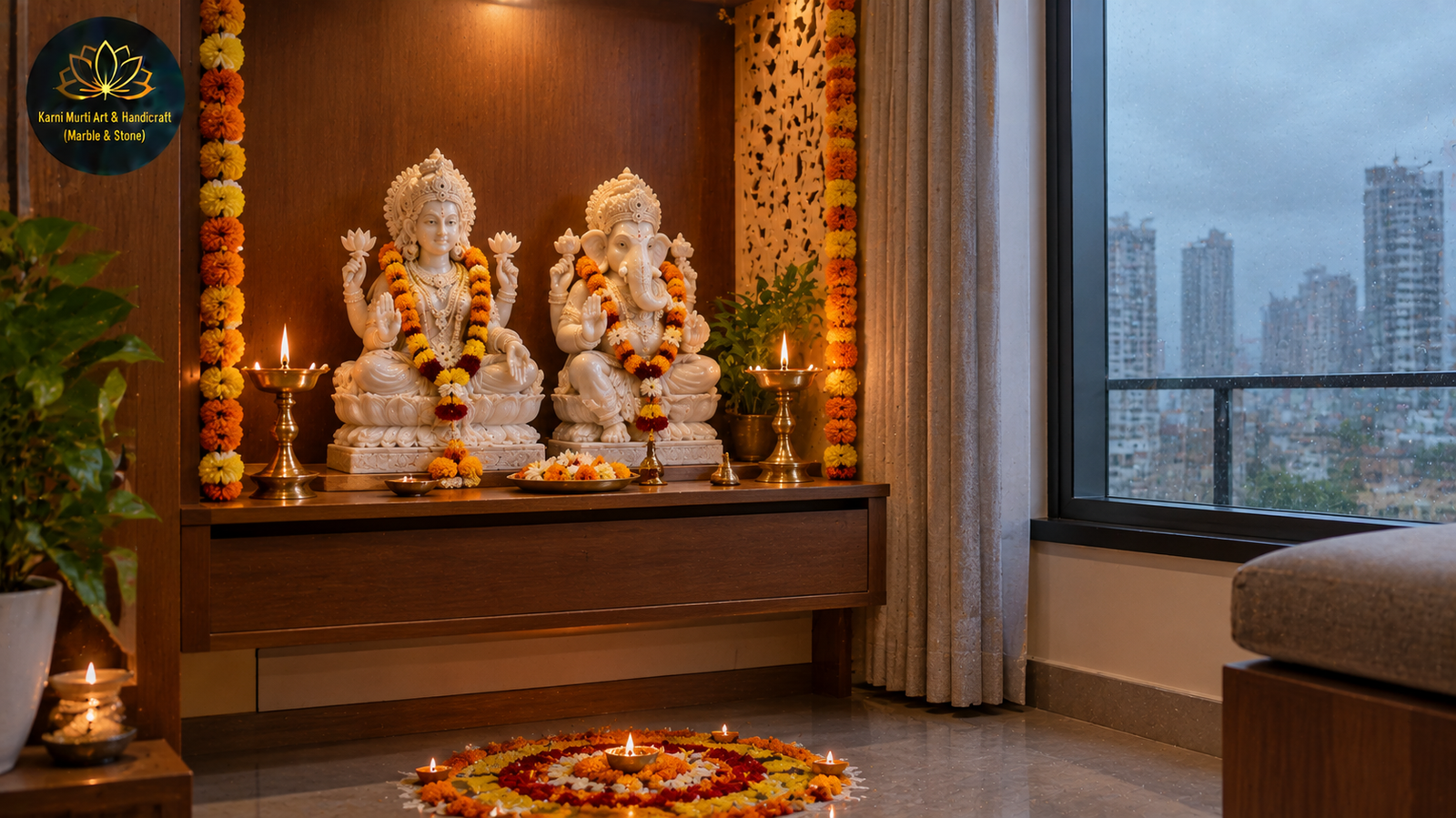 Lakshmi marble moorti manufacturing Mumbai
