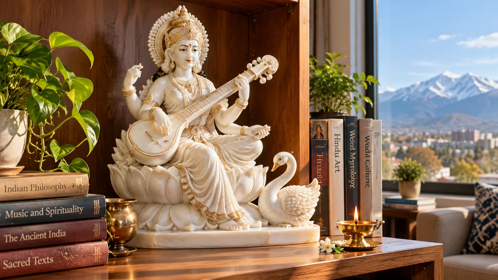 Saraswati Marble Statue Manufacturing Denver Kamal Moorti