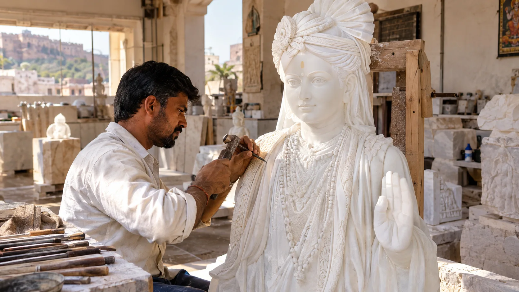 Swaminarayan Statue Manufacturing Jersey City Kamal Moorti