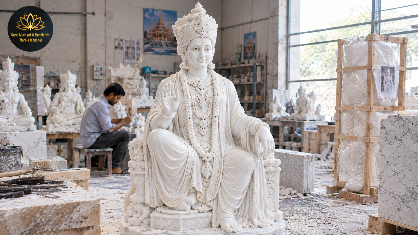 Best Swaminarayan Marble Moorti Manufacturing in Ahmedabad: Why the Carving Still Comes From Jaipur 8 Swaminarayan marble moorti manufacturing Ahmedabad