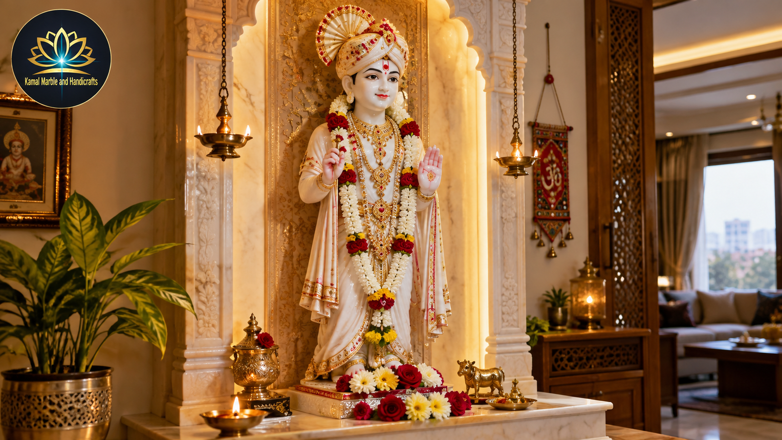 Swaminarayan marble moorti manufacturing Ahmedabad